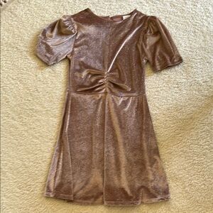 Zara Brown and Gold A-Line Cocktail Dress